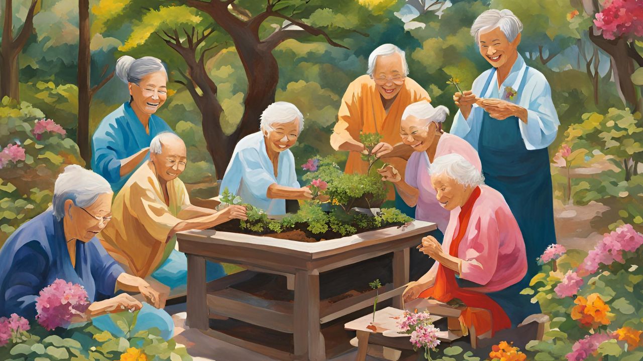 bonsai como terapia para idosos com depressão